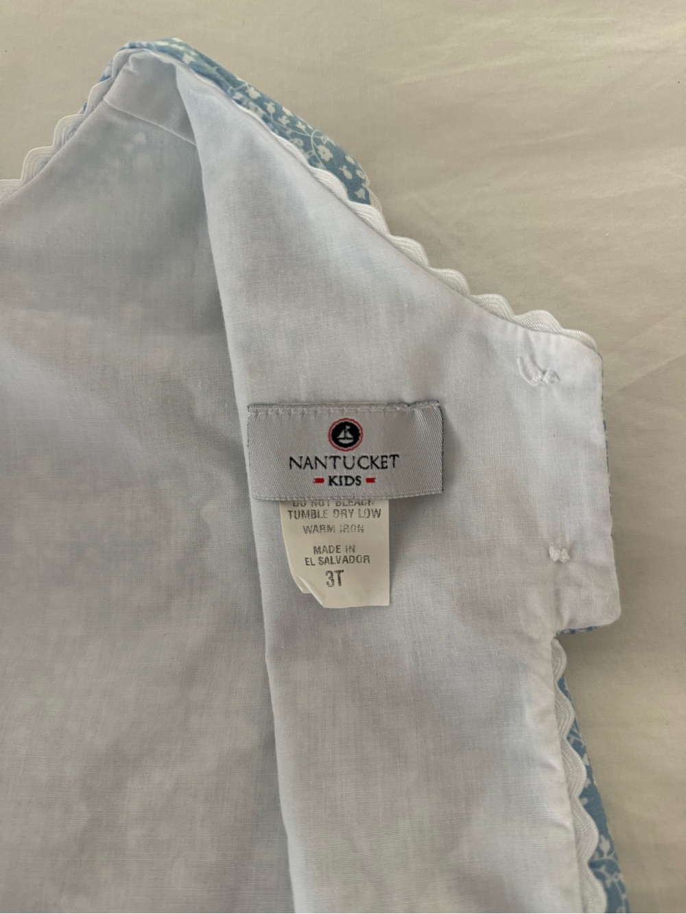 Nantucket Kids Blue Floral Girls Bloomer Set - Sleeveless Top & Bloomers. Size 3 - Picture 2 of 5